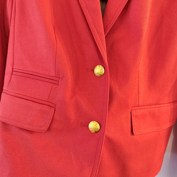 NWT Banana Republic Bright Red Blazer with Gold Buttons - Women’s 4 - Picture 4 of 7
